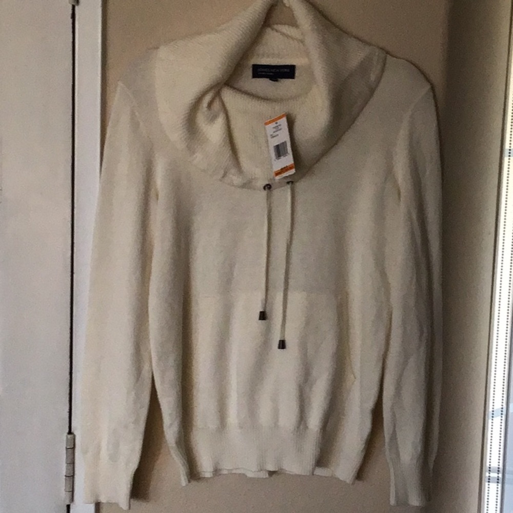 Jones NY  cowl-neck winter white sweater NWT SZ S